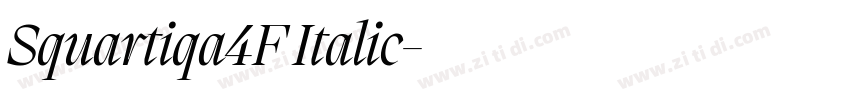 Squartiqa4F Italic字体转换